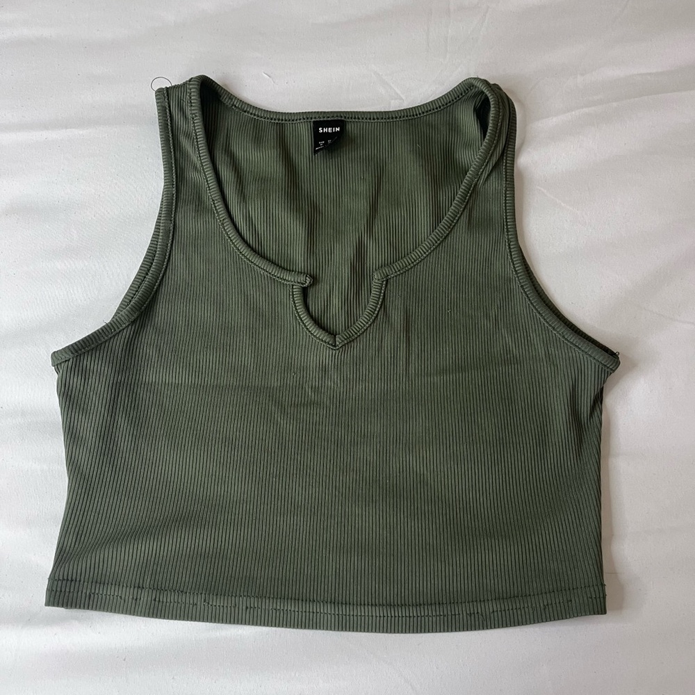 Shein dark green tank top